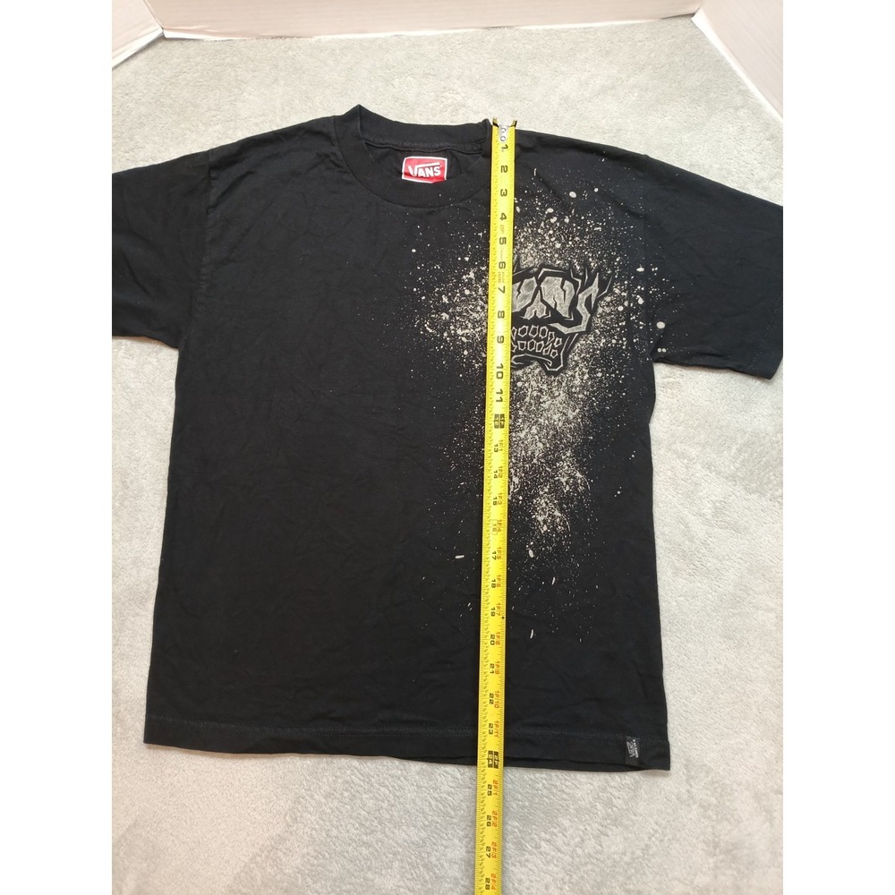 Vintage Vans Mens L (Fits M) Black Graphic T-shirt Y2K Grunge Skater Hip Hop - Picture 5 of 12
